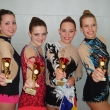 Medailistky (zleva) Jacqueline Bernasov, Monika Charvtov, Aneta ermkov a Tereza ikov, Jabloneck korlek 22.3.2015