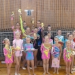Chomutovsk gymnastky, kter cviily v dopoledn sti zvodu
