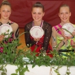 Chomutovské kadetky, zleva: Aneta Wottawová, Monika Charvátová a Kateřina Chlebečková, Milevský pohárek 1. 5.