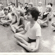 1981 - úplně 1. nábor malých gymnastek, ta co kouká do objektivu je Dita Bachroňová