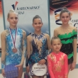 Kadetky a nad�je nejmlad�� SC 80 Chomutov (zleva) Ad�la Pol�chov�, Ad�la �erm�kov�, Oleksandra Yuza, Lucie Beckov�, Karlovarsk� poh�r, 18. 6. 2016