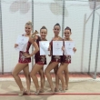 Spole�n� skladba IV. kategorie (zleva Tereza �i�kov�, Lucie Bernasov�, Jacqueline Bernasov�, Aneta �erm�kov�), �esk� poh�r, �esk� Bud�jovice 21. 11. 2015