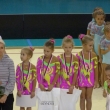 Společná skladba 0. kategorie (zleva): Natalia Chlustinová, Veronika Hajná, Kateřina Ťupová a Sophie Heublein, Revent cup, Praha 27. 10.
