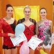 Reprezentantky SV oblasti na MR dorostenek, zleva: Martina Paldusov (TJ Sokol Jablonec Sportcentrum), Lucie Vakov a Klra Tilcerov (ob SC 80 Chomutov), r nad Szavou 8. 5.