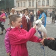 Lucie Becková a papoušek kakadu, výlet při Bohemka cup, Praha 1.5.2013